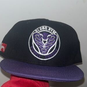 Dodgeball Movie Globo Gym Black and Purple Snapback Hat